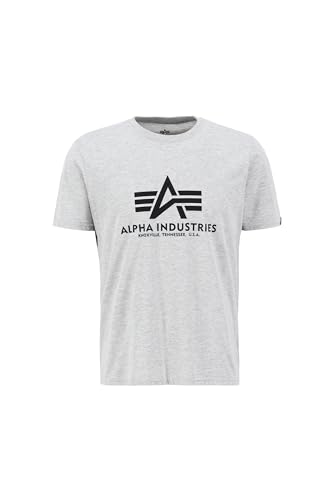 Alpha Industries Herren Basic T-Shirt,Grau (Grey Heather 17), XXX-Large von ALPHA INDUSTRIES