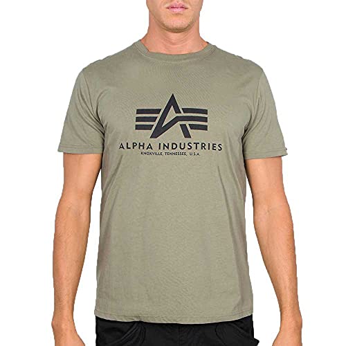Alpha Industries Herren Basic T-Shirt,Grün (Olive 11), Small von Alpha Industries