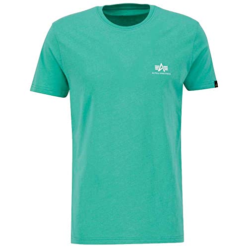 Alpha Industries Herren Basic T Small Logo T-Shirt, Atomic Green, L von ALPHA INDUSTRIES