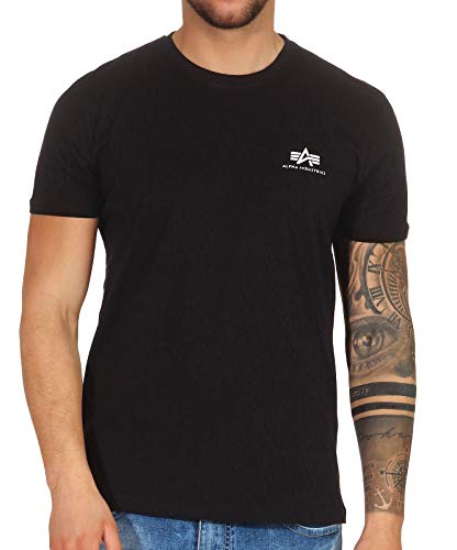 Alpha Industries Herren Basic T Small Logo T-Shirt, Black, 2XL EU von ALPHA INDUSTRIES