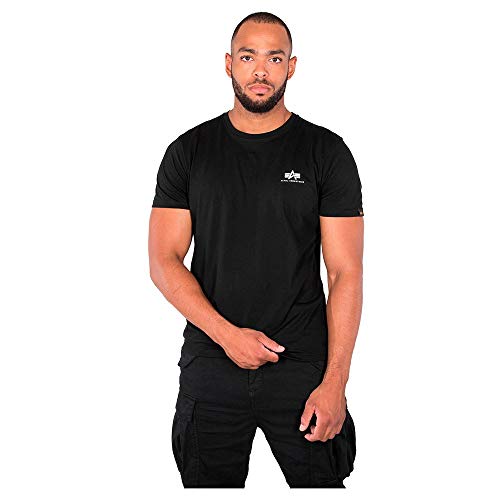 Alpha Industries Herren Basic T Small Logo T-Shirt, Blickdicht, Black, 2XL EU von Alpha Industries