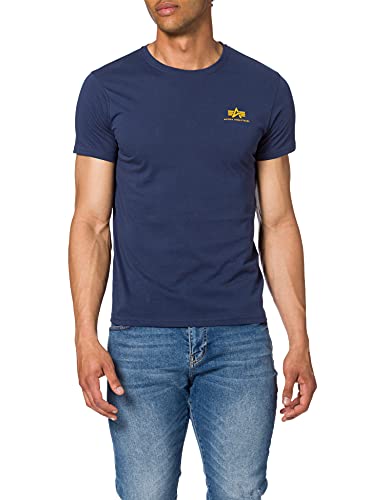 Alpha Industries Herren Basic T Small Logo T-Shirt, Blau (New Navy), XXL von ALPHA INDUSTRIES