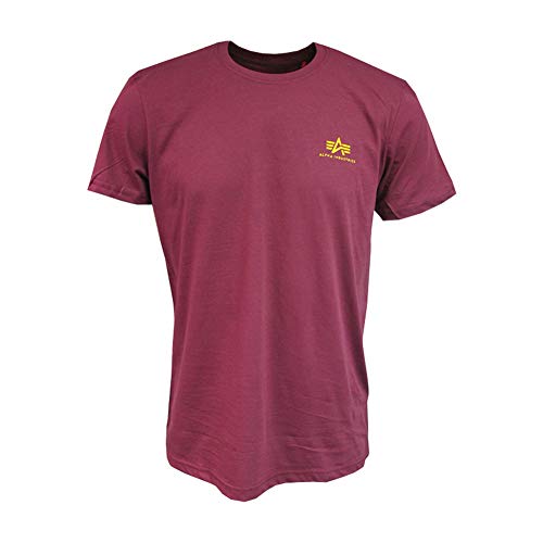Alpha Industries Herren Basic T Small Logo T-Shirt, Blickdicht, Burgundy, XXL Alpha Industries Herren Basic T Small Logo T-Shirt, Blickdicht, Burgundy, XXL von ALPHA INDUSTRIES