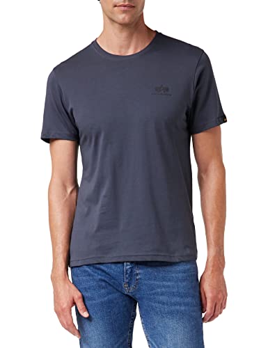 Alpha Industries Herren Basic T Small Logo T-Shirt, Blickdicht, Greyblack/Black, XL Alpha Industries Herren Basic T Small Logo T-Shirt, Blickdicht, Greyblack/Black, XL von ALPHA INDUSTRIES