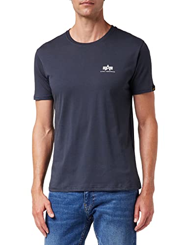 Alpha Industries Herren Basic T Small Logo T-Shirt, Navy, 56 von ALPHA INDUSTRIES