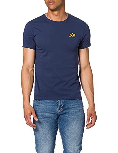 Alpha Industries Herren Basic T Small Logo T-Shirt, New Navy, X von Alpha Industries