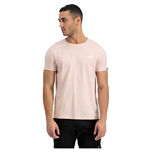 Alpha Industries Herren Basic T Small Logo T-Shirt, Pale Peach Alpha Industries Herren Basic T Small Logo T-Shirt, Pale Peach von ALPHA INDUSTRIES