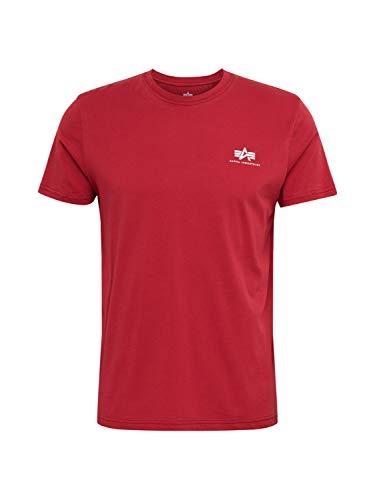Alpha Industries Herren Basic T Small Logo T-Shirt, RBF Red, XL von ALPHA INDUSTRIES