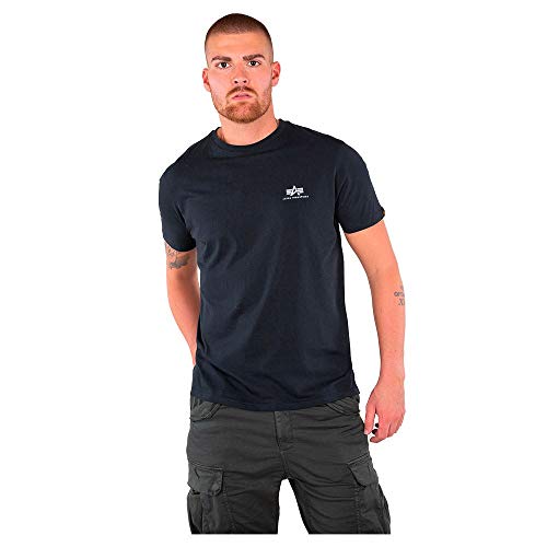 Alpha Industries Herren Basic T Small Logo T-Shirt, Rep.Blue von ALPHA INDUSTRIES