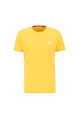 Alpha Industries Herren Basic T Small Logo T-Shirt, Solar Yellow von ALPHA INDUSTRIES