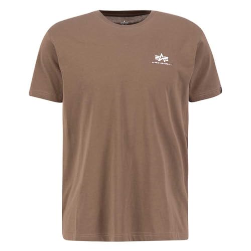 Alpha Industries Herren Basic T Small Logo T-Shirt, Taupe, XXL von ALPHA INDUSTRIES