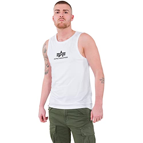 Alpha Industries Herren Basic Tank T-Shirt, White, XL von ALPHA INDUSTRIES