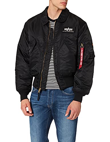 Alpha Industries Herren CWU 45 Bomberjacke Jacke, Schwarz (Black 03), Medium von ALPHA INDUSTRIES