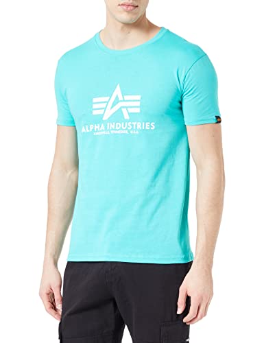 Alpha Industries Herren Camiseta Basic para Hombre Kurzarm Shirt, Atomic Green, von ALPHA INDUSTRIES