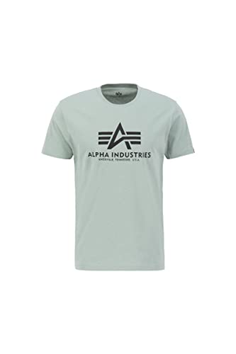 Alpha Industries Herren Camiseta Basic para Hombre Kurzarm Shirt, Dusty Green, von ALPHA INDUSTRIES