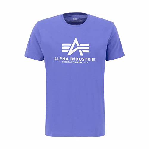 Alpha Industries Herren Camiseta Basic para Hombre Kurzarm Shirt, Electric Violet, von ALPHA INDUSTRIES