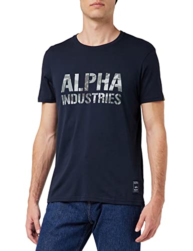Alpha Industries Herren Camo Print T T-Shirt, Rep.Blue/Grey, M von ALPHA INDUSTRIES