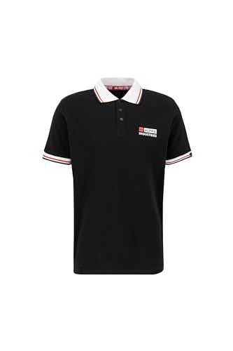 Alpha Industries Contrast Polo Poloshirt für Herren Black von Alpha Industries