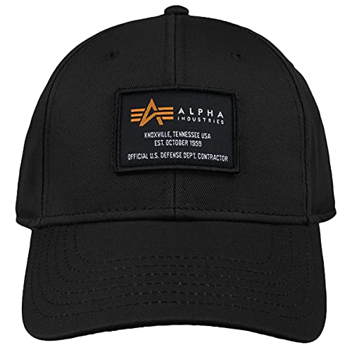 Alpha Industries Herren Crew Cap Basecap Baseballkappe, Black, Einheitsgröße von ALPHA INDUSTRIES