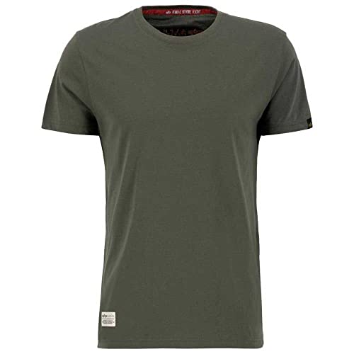 Alpha Industries Herren Dragon EMB T-Shirt, Dark Olive, L von ALPHA INDUSTRIES