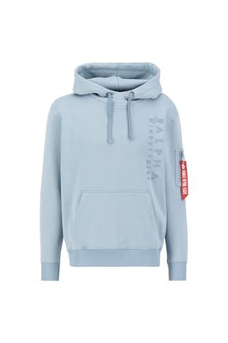 Alpha Industries Herren EMB Hoody, Greyblue, 3XL von ALPHA INDUSTRIES