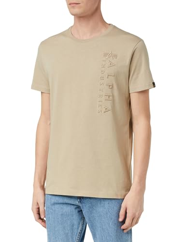 Alpha Industries Herren EMB T-Shirt, Vintage Sand, L von ALPHA INDUSTRIES