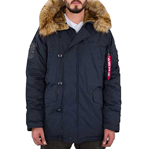 Alpha Industries Herren Explorer Winterjacke Jacke, Blau (Mustard 07), Large von ALPHA INDUSTRIES