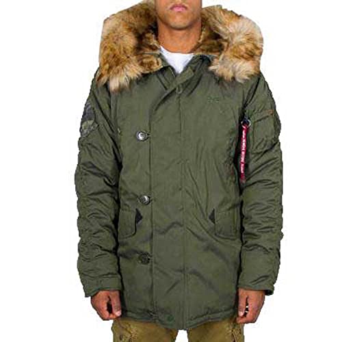 Alpha Industries Herren Explorer Winterjacke Mantel, Grün (Dark Green 257), X-Large von ALPHA INDUSTRIES
