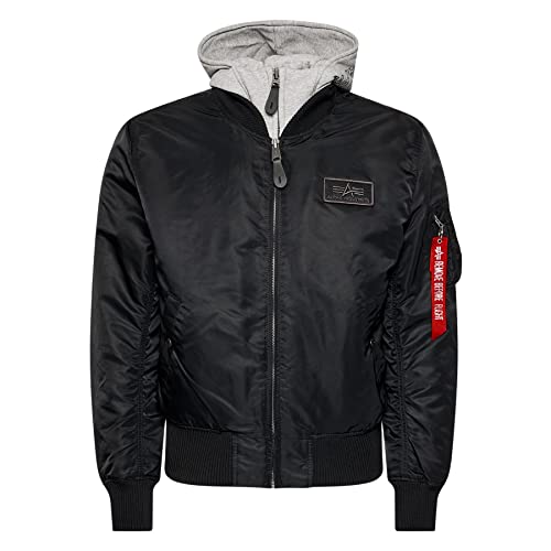 Alpha Industries Herren MA-1 D-Tec Bomberjacke, Schwarz (Black/Black 515), Medium von ALPHA INDUSTRIES