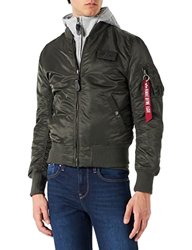 Alpha Industries Herren Fliegerjacke MA-1 D-Tec, Grau (black 04), Gr. 3XL von ALPHA INDUSTRIES