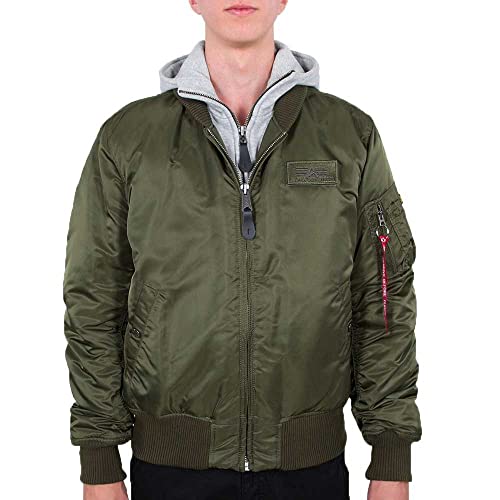 Alpha Industries Herren Jacke MA-1 D-Tec, Gr. Large, Grün (rep.grey 257) von Alpha Industries