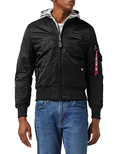 Alpha Industries Herren Fliegerjacke MA-1 D-Tec, Schwarz (Greyblack 03), Gr. M von ALPHA INDUSTRIES