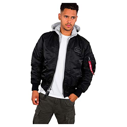 ALPHA INDUSTRIES Damen Ma-1 D-tec Für Herren Bomberjacke, Schwarz (Black 03), M EU von Alpha Industries