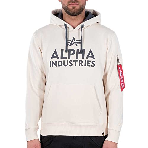 Alpha Industries Herren Foam Print Hoody Kapuzensweat Kapuzenpullover, Jet Stream White, XL von ALPHA INDUSTRIES