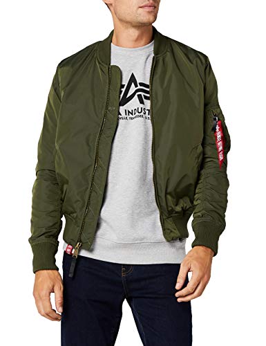 Alpha Industries Herren Jacke MA-1 TT, Grün (Dark Green 257), Large von ALPHA INDUSTRIES