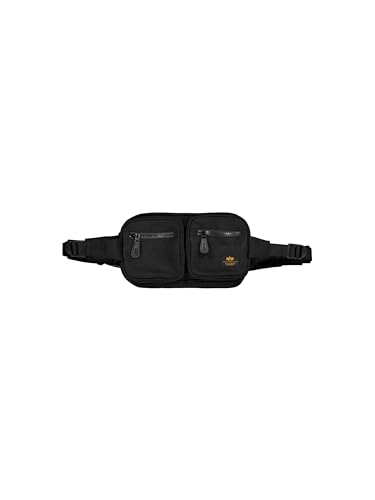 Alpha Industries Herren Label 1.5L Gürteltasche, Black von ALPHA INDUSTRIES