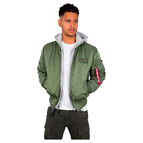 Alpha Industries Herren MA-1 D-Tec Bomberjacke, Grün (Sage-Green 01), Large von Alpha Industries