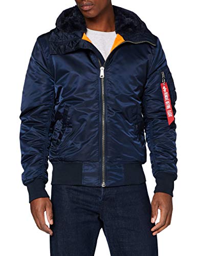 Alpha Industries Herren MA-1 Hooded Bomberjacke, Rep.Blue, XXL von ALPHA INDUSTRIES