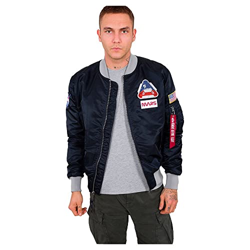 Alpha Industries Herren MA-1 LW Mission to Mars Bomberjacke, Rep.Blue, XXL Regular von Alpha Industries