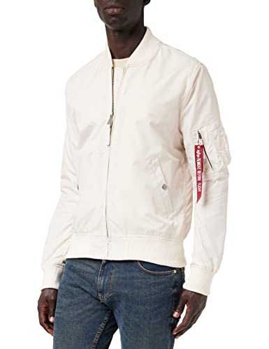 Alpha Industries Herren MA-1 TT Bomberjacke, Jet Stream White, M von ALPHA INDUSTRIES