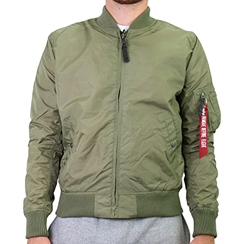 Alpha Industries Herren MA-1 TT Bomberjacke, Olive, L von ALPHA INDUSTRIES