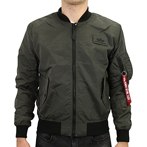 Alpha Industries Herren MA-1 TTC Bomberjacke, Greyblack, S von ALPHA INDUSTRIES