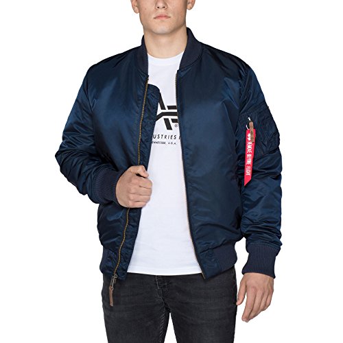 Alpha Industries Herren MA-1 VF 59 Long Bomberjacke, Azul, 2 XL von Alpha Industries