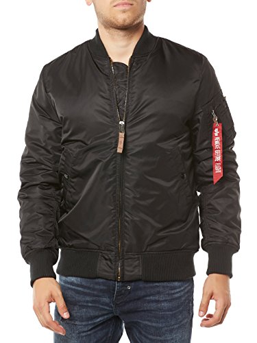 Alpha Industries Herren MA-1 VF 59 Long Bomberjacke, Black, Large von ALPHA INDUSTRIES