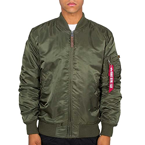Alpha Industries Herren MA-1 VF 59 Long Bomberjacke, Dark Green, L von Alpha Industries