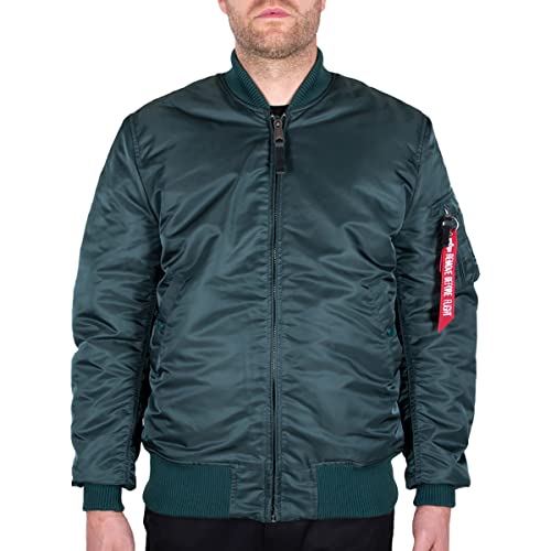 Alpha Industries Herren MA-1 VF 59 Long Bomberjacke, Navy Green, XXX-Large von ALPHA INDUSTRIES