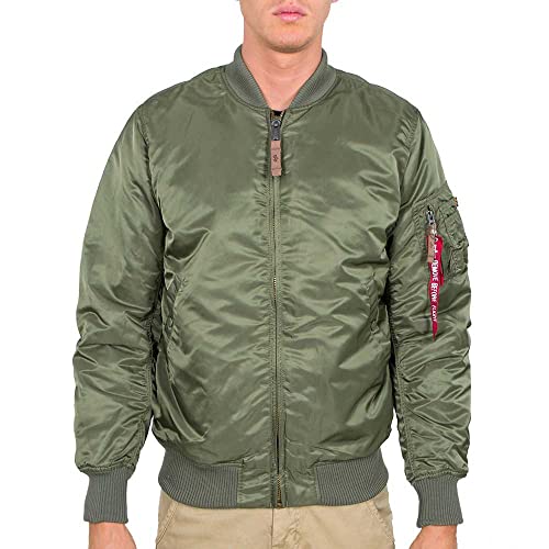 Alpha Industries Herren MA-1 VF 59 Long Bomberjacke, Sage-Green, Medium von Alpha Industries