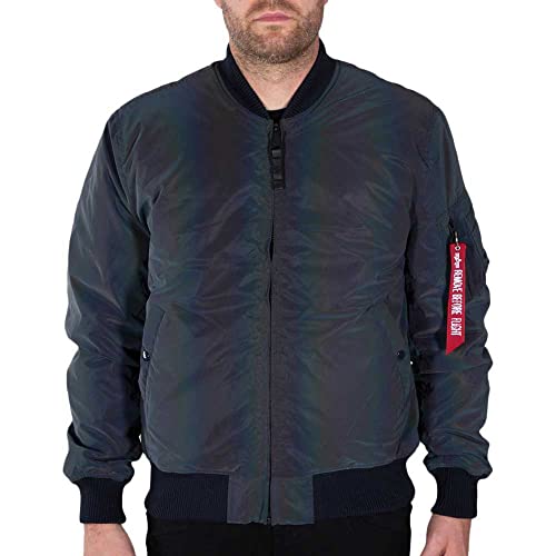 Alpha Industries Herren MA-1 VF 59 Rainbow Reflective Bomberjacke, M von Alpha Industries