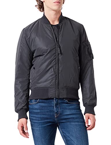 Alpha Industries Herren MA-1 VF 59 Reflective Bomberjacke, Black, L von ALPHA INDUSTRIES