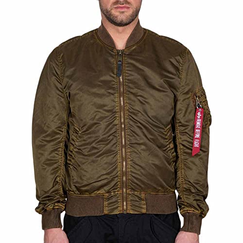 Alpha Industries Herren MA-1 VF LW Battlewash Bomberjacke, Washed Orange, XXL von Alpha Industries